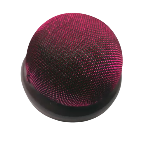 Fuchsia speldenkussen met houten voetje - 7 cm  Ø - Cose